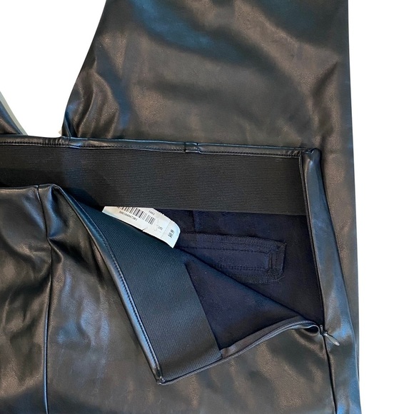 NWT OLD NAVY Extra High-Waisted Faux-Leather Eco-friendly Pants Black Size 16 - Picture 6 of 11